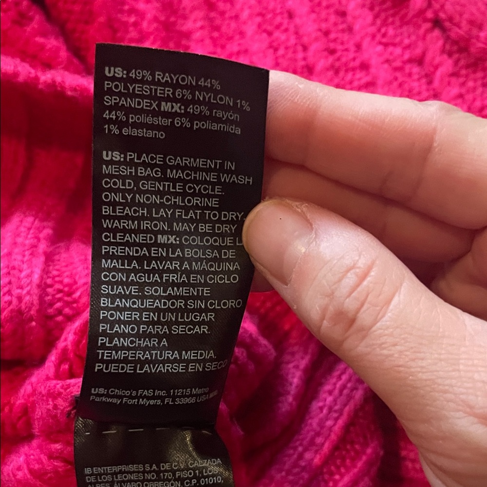 White House Black Market Bright Pink V-Neck Sweater - Picture 7 of 11